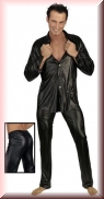 Wetlook Jeans schwarz