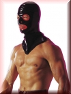 Latex Kopfmaske schwarz/rot